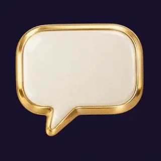 Gold speech bubble — Tab66
