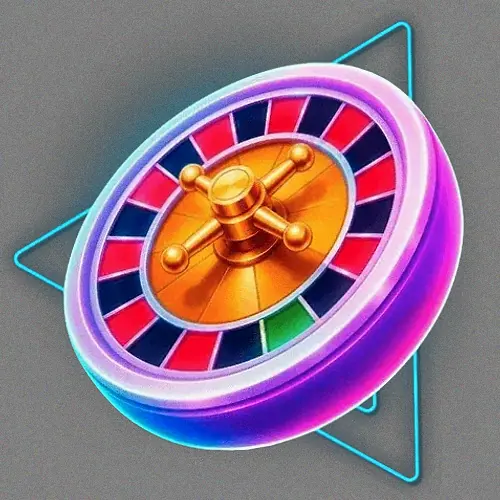 Neon roulette wheel