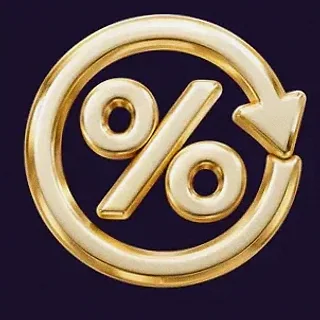 Gold percent symbol — Tab66