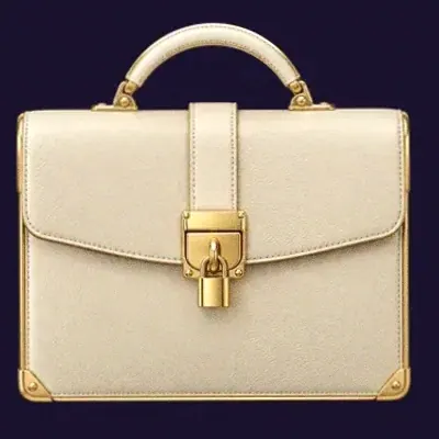 Locked leather briefcase — Tab66