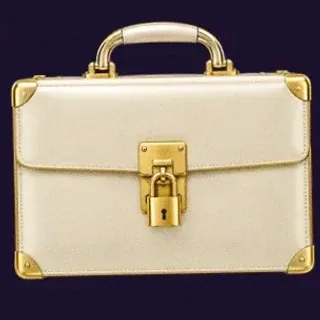 Locked leather briefcase — Tab66